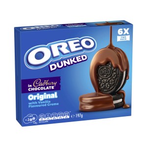 Oreo Cadbury Dunked Chocolate Coated Biscuits 197g