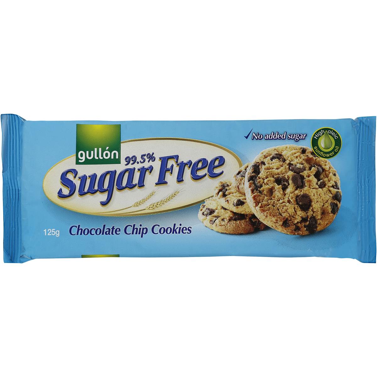 Gullon Sugar Free Choc Chip Cookies Biscuits 125g