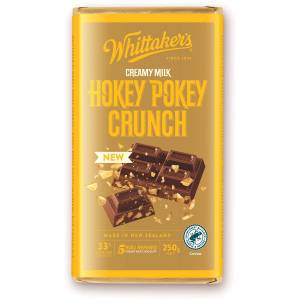Whittakers Creamy Milk Hokey Pokey Crunch Chocolate Block 250g