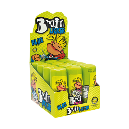 Brain Licker Sour Rolling Candy Liquid Blue 60ml X 12 Units - USA