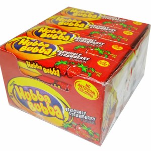 Wrigleys Hubba Bubba Bubblegum Chewing Gum Strawberry Flavour x 20 Units