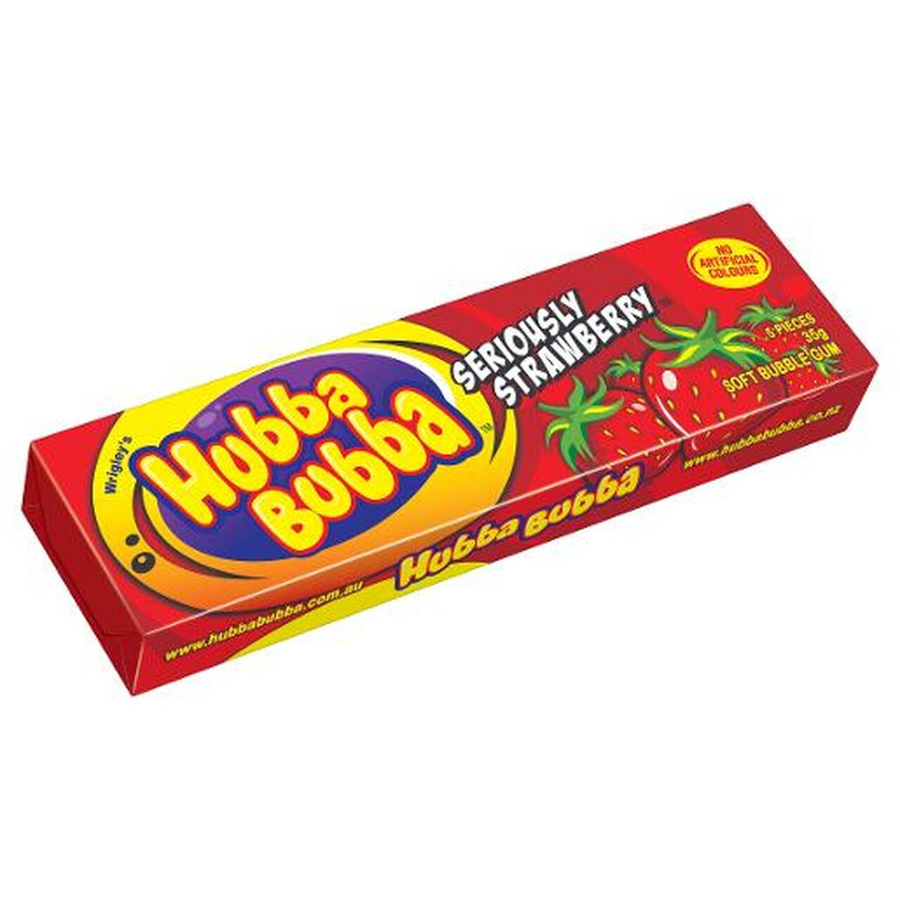 Wrigleys Hubba Bubba Bubblegum Chewing Gum Strawberry Flavour x 20 Units