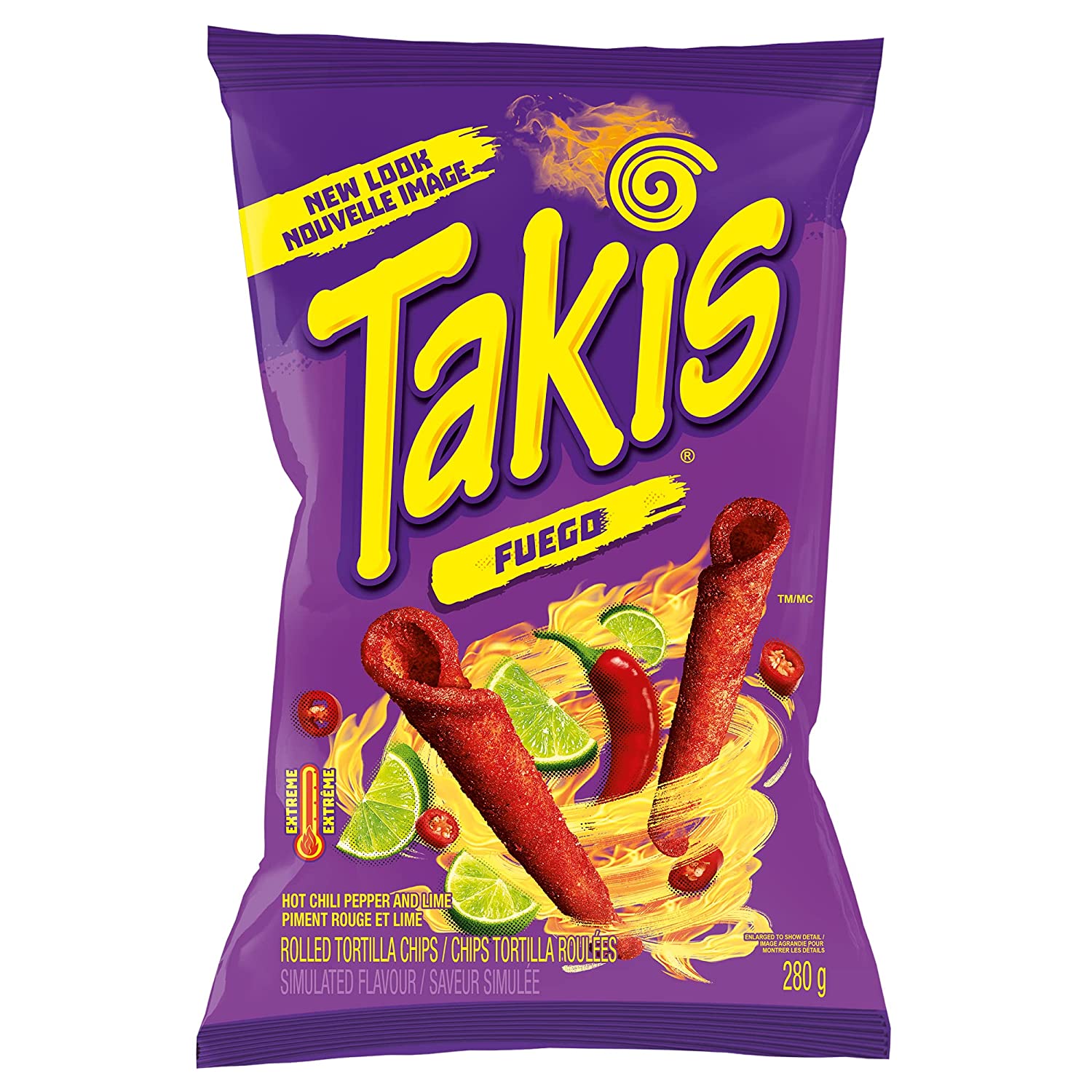 Takis Fuego Hot Chili Pepper & Lime Rolled Tortilla Chips - Shop Chips at  H-E-B