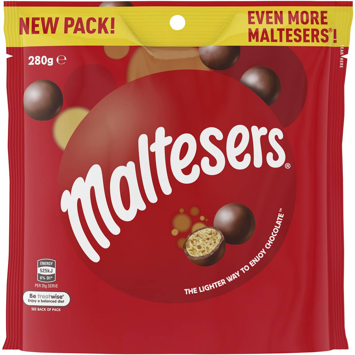 Maltesers Milk Chocolate Crunchy Balls Large Pouch 280g