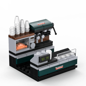 Bunnings Warehouse Building Blocks Cafe Model Toy Figure for Kids