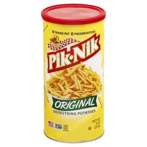 Pik Nik Original Shoestring Potato Chips Fries Can 255g