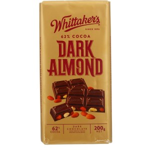 Whittakers Dark Almond Milk Chocolate Block 200g