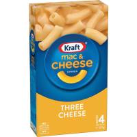 Kraft Mac and Cheese Macaroni Pasta Three Cheese Box 4 Pack 205g