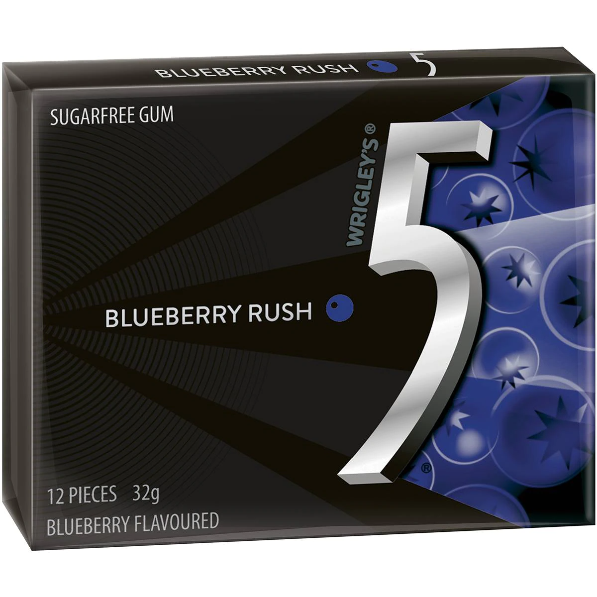 Wrigleys 5Gum Chewing Gum Blueberry Rush 12 Pieces X 12 Pack