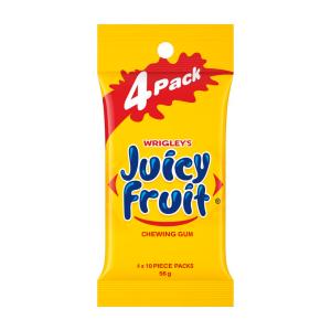 Wrigleys Juicy Fruit Original Chewing Gum 10 Pieces X 4 Pack