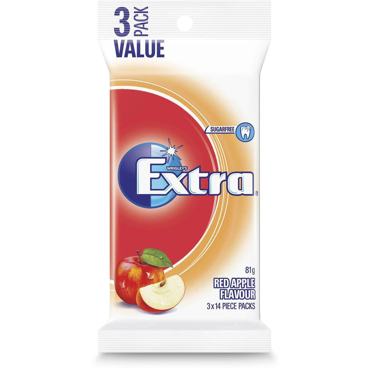 Wrigleys Extra Chewing Gum Red Apple 14 Pieces X 3 Pack