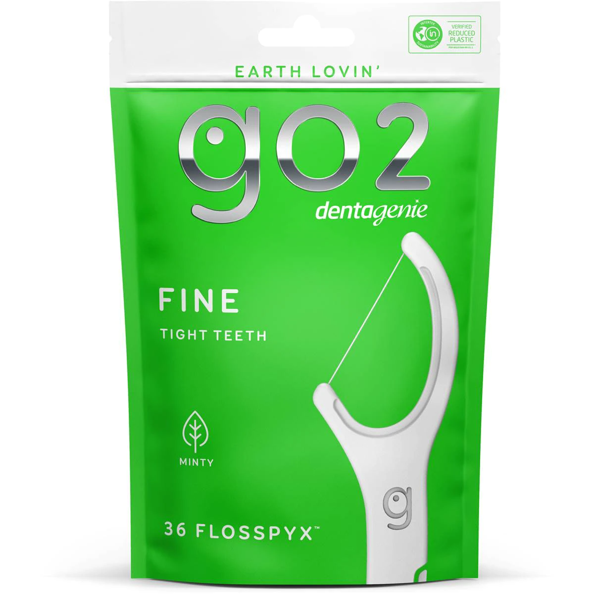 Go2 Dentagenie Fine Tight Teeth Floss Sticks Mint Flavour 36 Pack