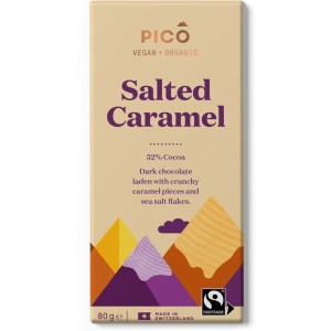 Pico Salted Caramel Vegan Organic Chocolate Block 80g