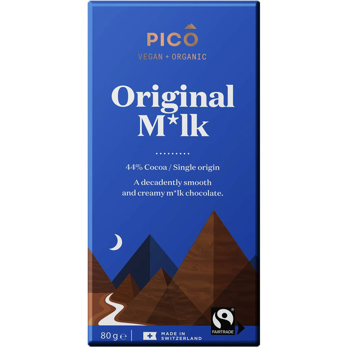 Pico Original Milk Vegan Organic Chocolate Block 80g