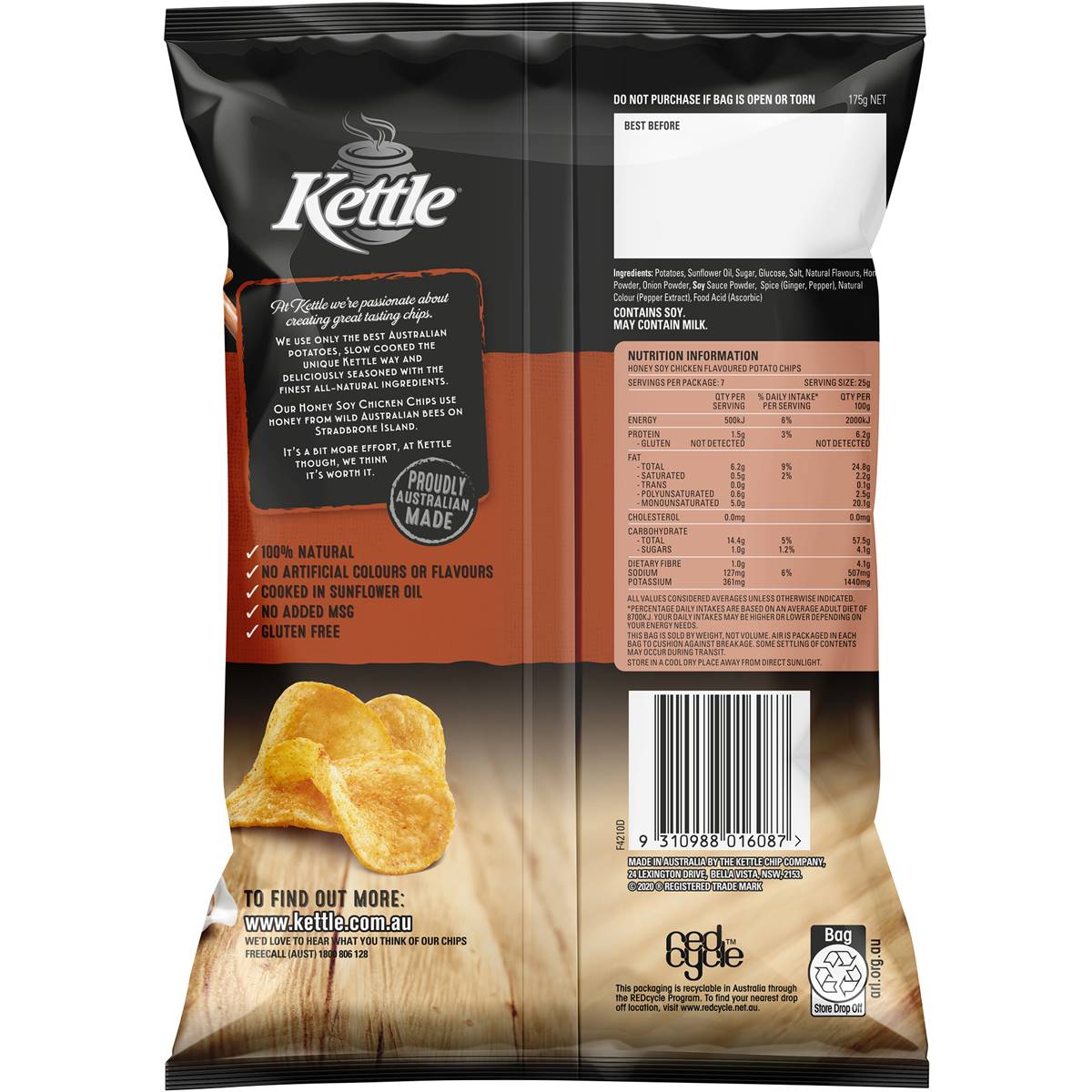Kettle Sweet Chilli and Sour Cream Potato Chips Pack 175g - Image 2