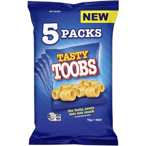 Tasty Toobs Chips Tubes Snacks Multipack 5 Pack