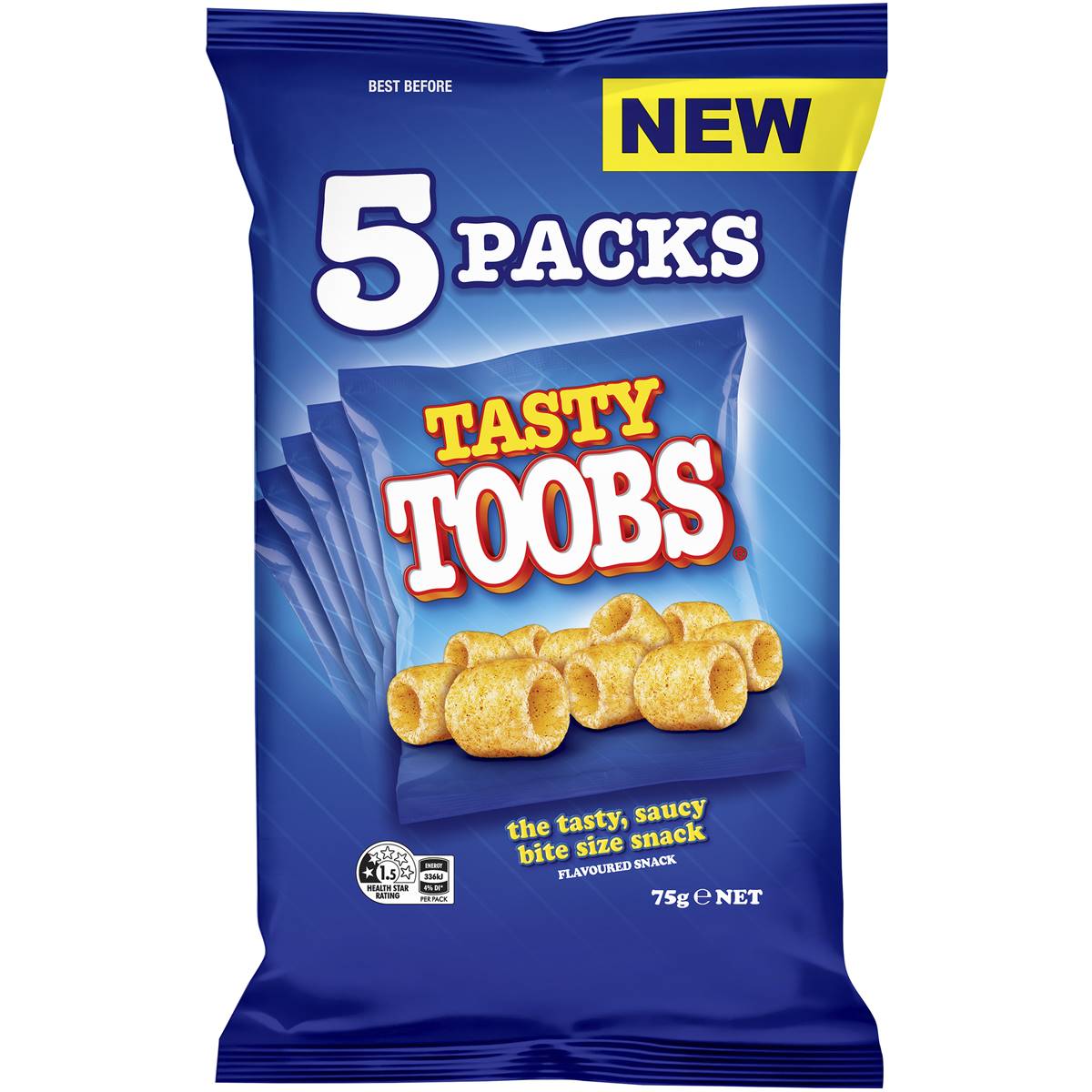 Tasty Toobs Chips Tubes Snacks Multipack 5 Pack