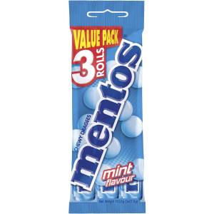 Mentos Chewy Mints Original Rolls 3 Pack