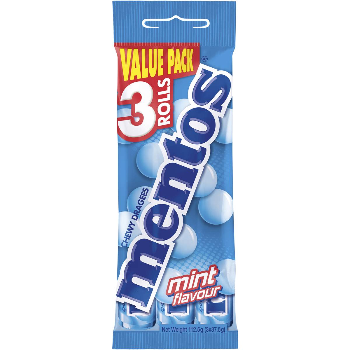 Mentos Chewy Mints Original Rolls 3 Pack