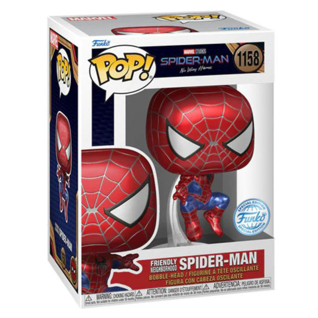 Spider-Man No Way Home Friendly Neighborhood Spiderman Metallic Pop! Vinyl - Image 2
