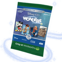 Woolworths Woolies Disney Wonders Cards Collectables Pack