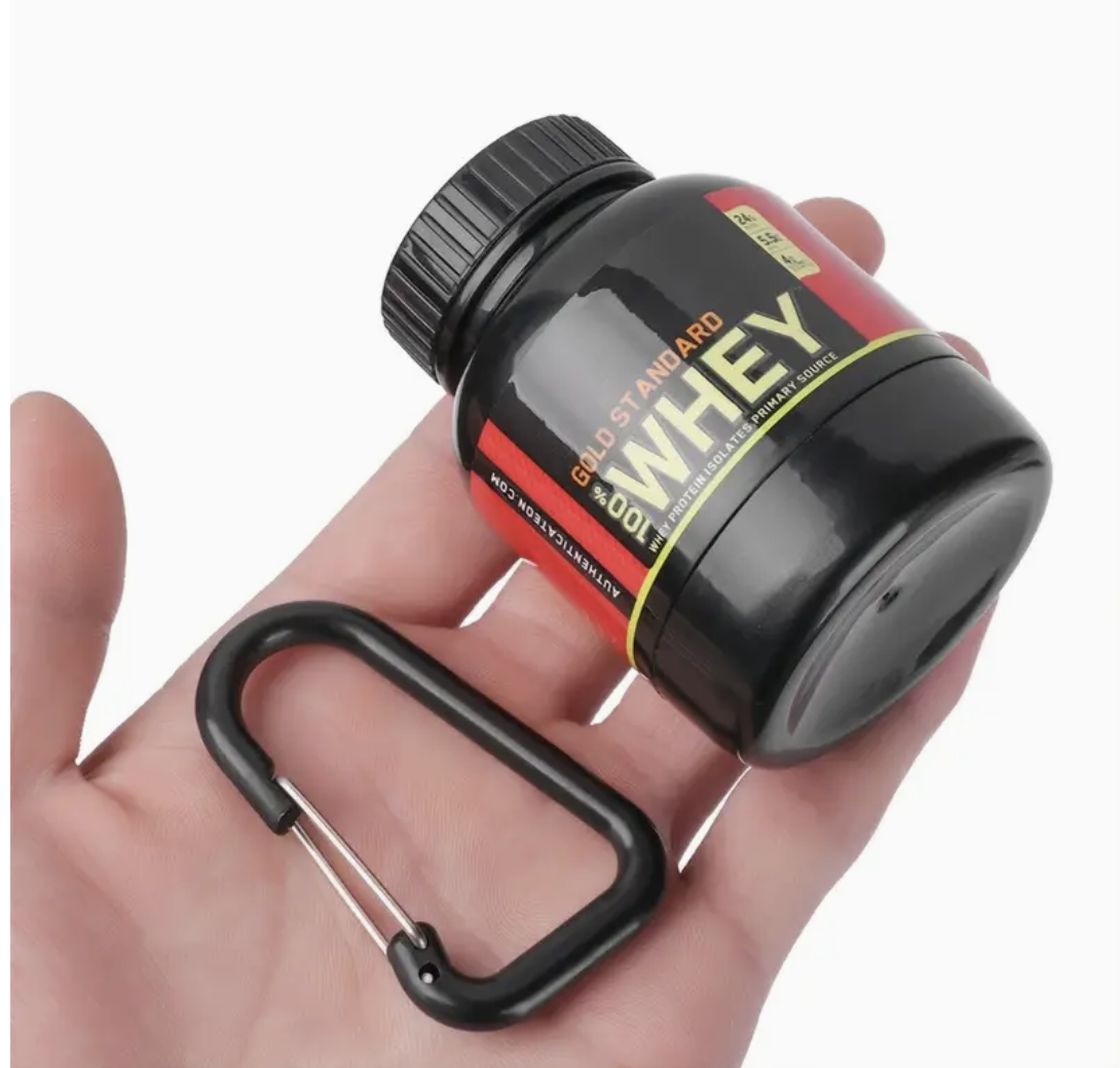 Travel Portable Protein and Gym Supplement Powder Container Keychain