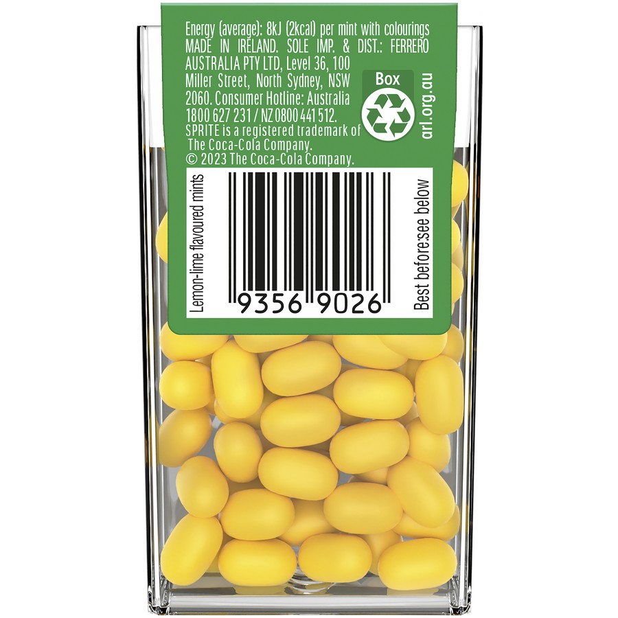 Tic Tac Sprite Lemon Lime Mints Special Limited Edition 24g - Image 2