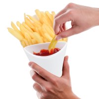 Chips Fries Snacks and Dipping Sauce Cone Cup Holder