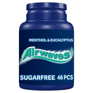 Wrigleys Airwaves Chewing Gum Menthol and Eucalyptus Bottle
