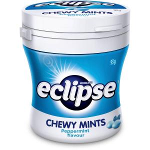Eclipse Peppermint Chewy Mints Bottle 93g X 6 Bottles