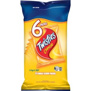 Twisties Chips Cheese Snacks Multipack 114g