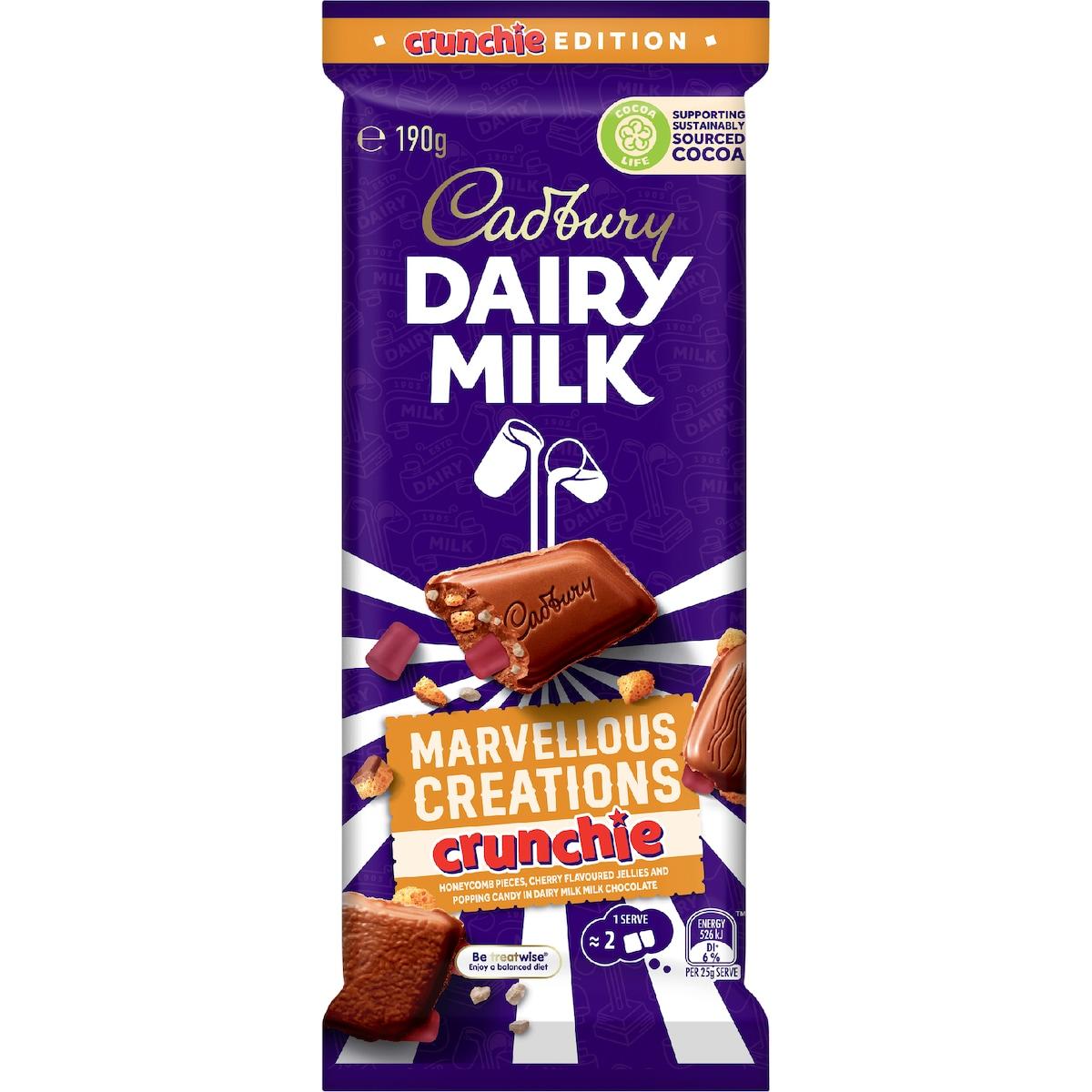 Cadbury Crunchie Marvellous Creations Chocolate Block 190g | eBay