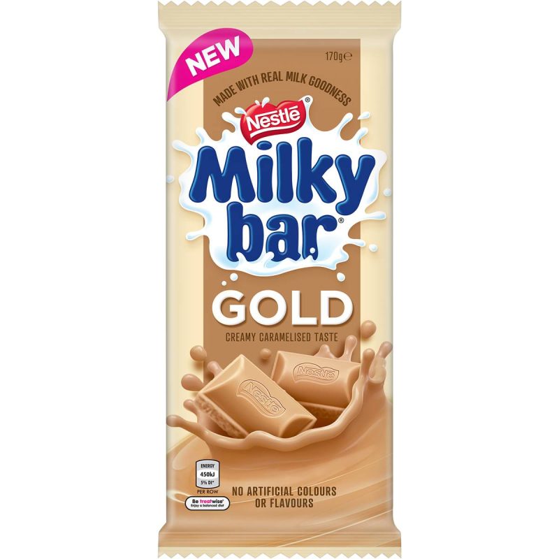 Nestle Milky Bar Gold Caramel Chocolate Block 170g