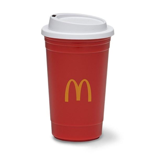 McDonalds Official Red Insulated Travel Cup With Lid 450ml