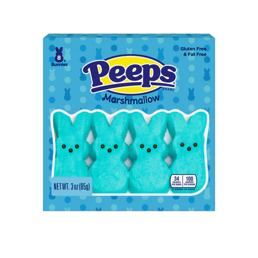 Peeps Marshmallow Blue Bunnies 8 Pack 85g