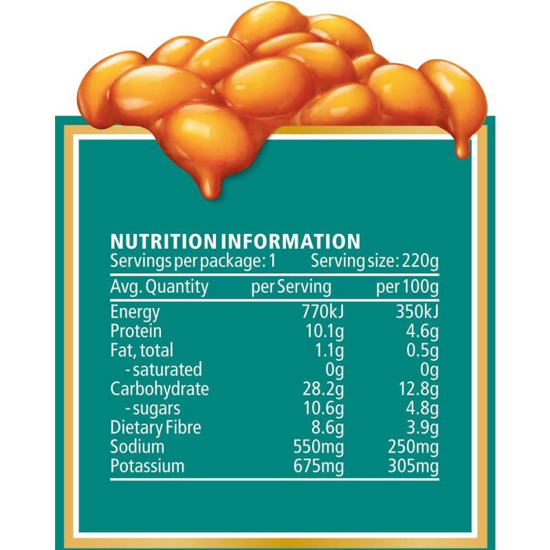 Heinz Baked Beans In Tomato Sauce Salt Reduced Can 220g