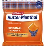Soothers Butter Menthol Original Throat Lozenges 10 Pieces X 3 Pack