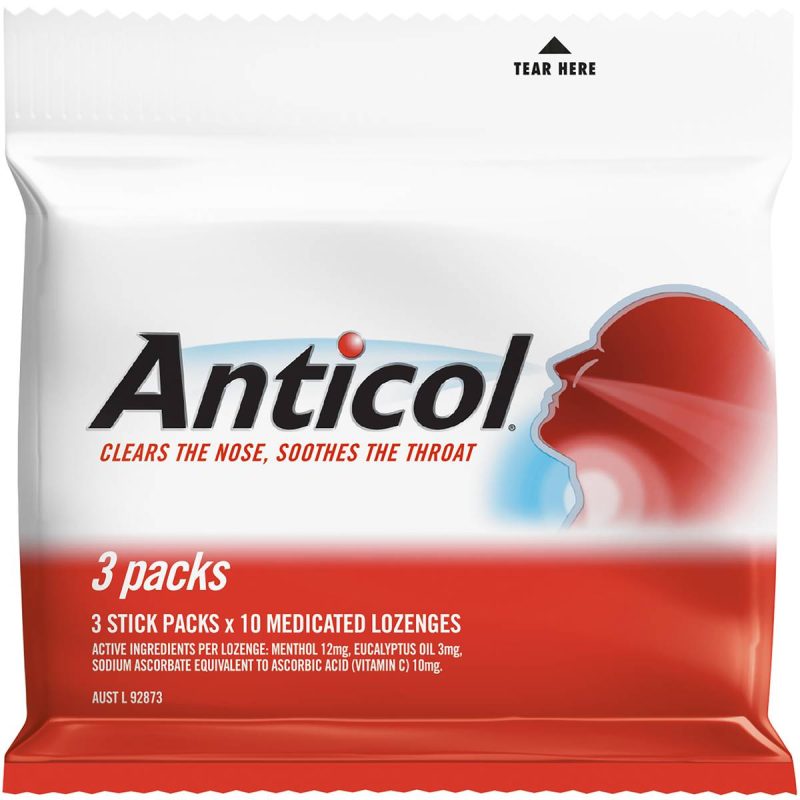 Allens Anticol Throat Lozenges 10 Pieces X 3 Pack