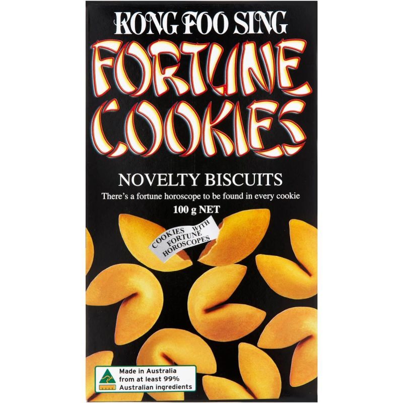 Kong Foo Sing Fortune Cookies Biscuits Box 100g
