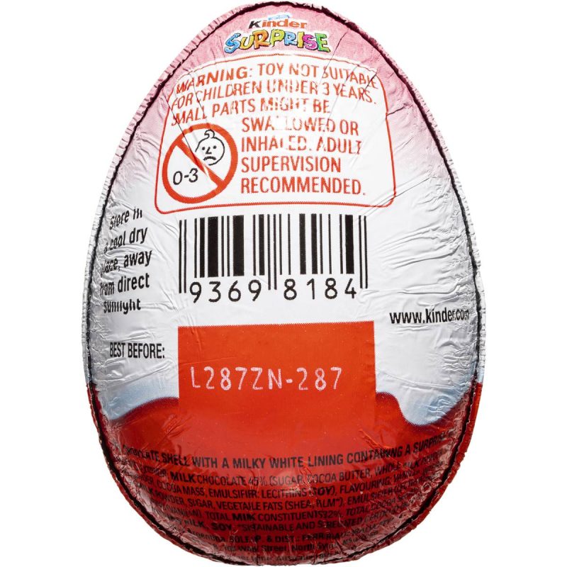 Kinder Surprise Chocolate Pink Egg for Kids 20g
