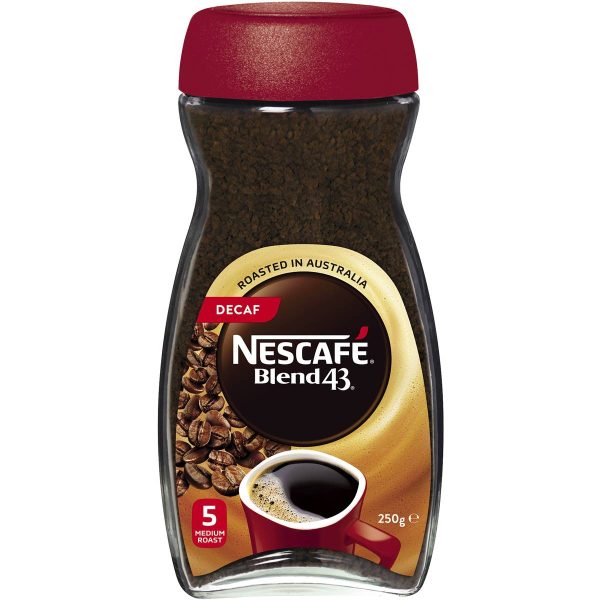 Nescafe Blend 43 Decaf Medium Roast Instant Coffee Jar 250g