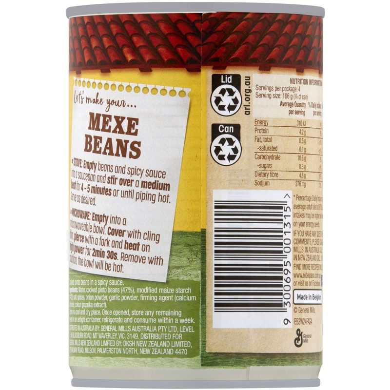 Old El Paso Mexe Brown Beans Mexican Can 425g