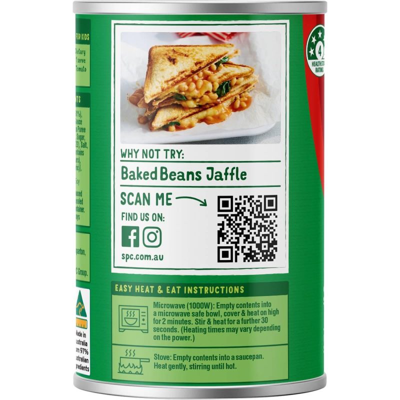 SPC Baked Beans Rich Tomato Sauce Can 425g