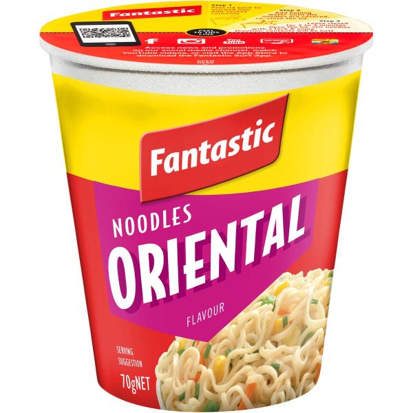 Fantastic Instant Noodles Oriental Cup 70g X 6 Cups