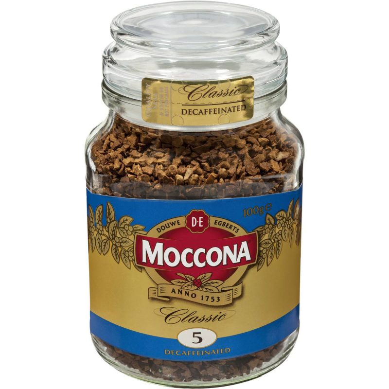 Moccona Classic Decaf Decaffeinated Freeze Dried Dark Roast Instant Coffee Jar 100g