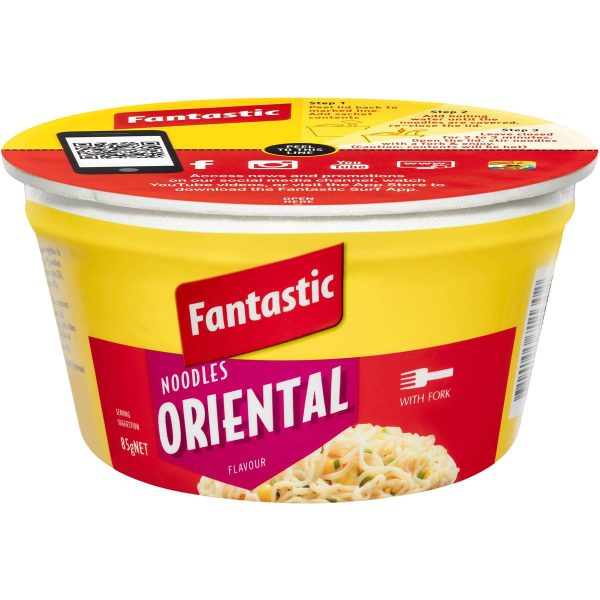 Fantastic Instant Noodles Oriental Bowl 70g X 6 Bowls