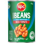 SPC Baked Beans Rich Tomato Sauce Salt Reduced Can 425g