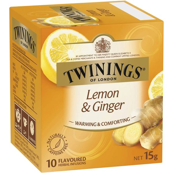 Twinings Lemon Ginger Tea Bags 10 Pack