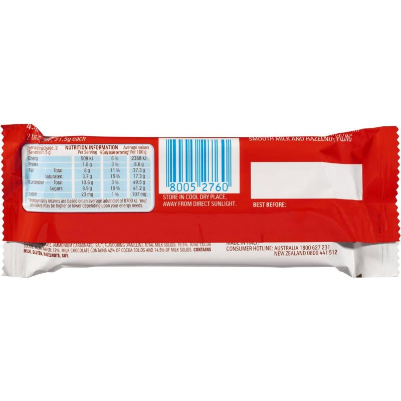 Kinder Bueno Milk Chocolate Bar 39g X 6 Bars