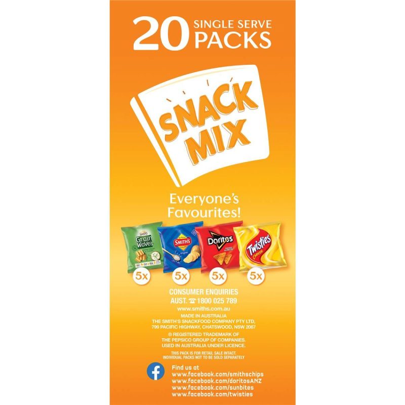 Smiths Potato Chips Snack Mix Multipack Variety 20 Pack
